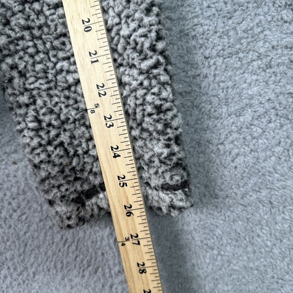 Altar’d State Jacket Womens Large Gray Wubby Teddy Sherpa Quarter Zip Pullover - Picture 9 of 11